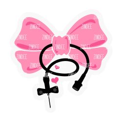Butterfly Needle Bow Acrylic Blank- Sticker- UV DTF (2 inch) NO HOLE