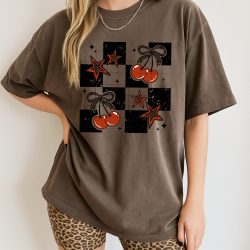 Cheetah Cherries And Stars DTF Transfer