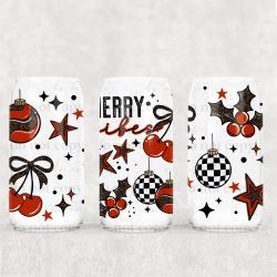 Cherry Merry Vibes UV DTF Can Wrap