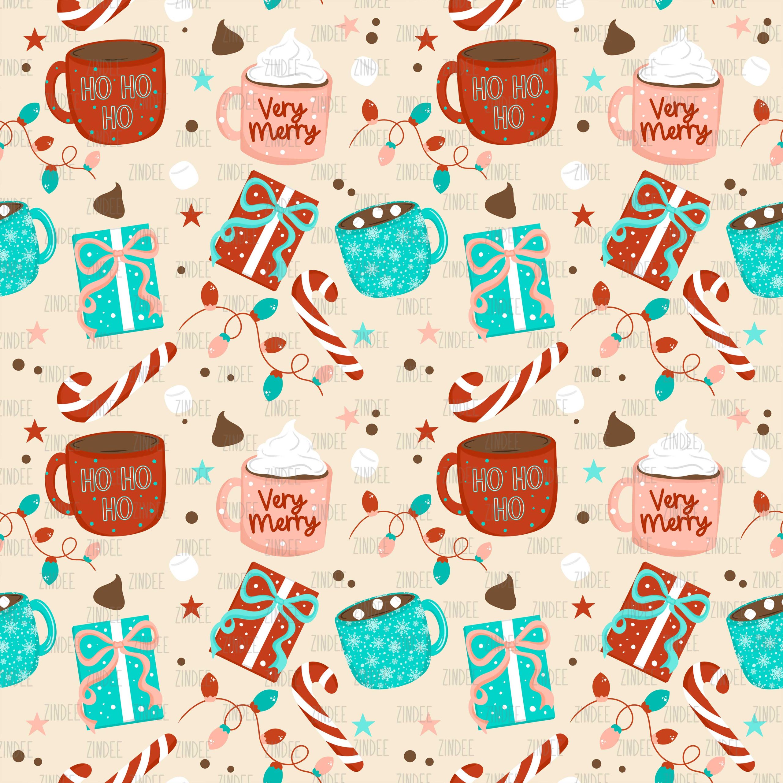 Christmas Mugs seamless (vinyl)