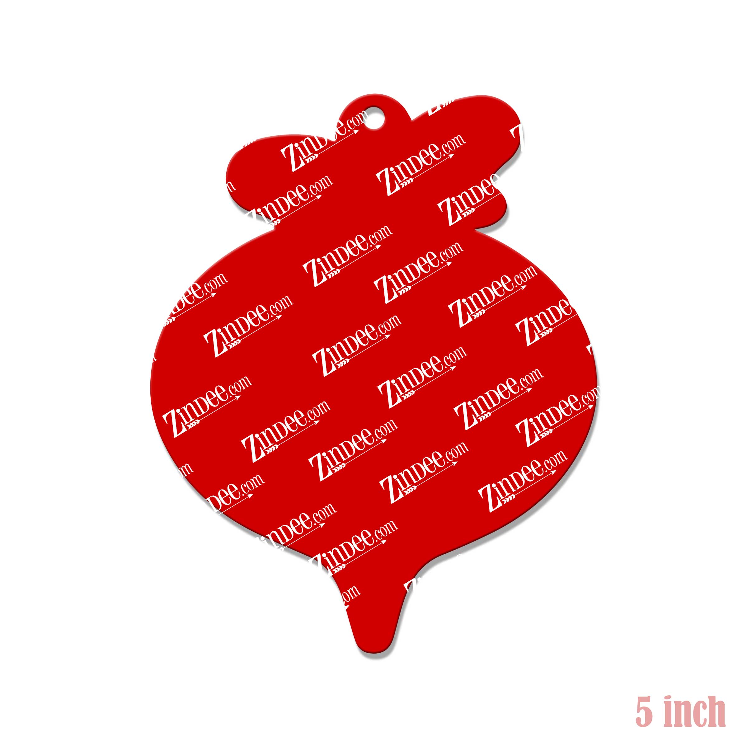 Christmas Ornament with Bow Shape acrylic blank (5 inch)