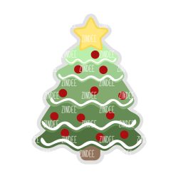Christmas Tree Cookie (GREEN) Acrylic Blank- Sticker- UV DTF (3 inch)