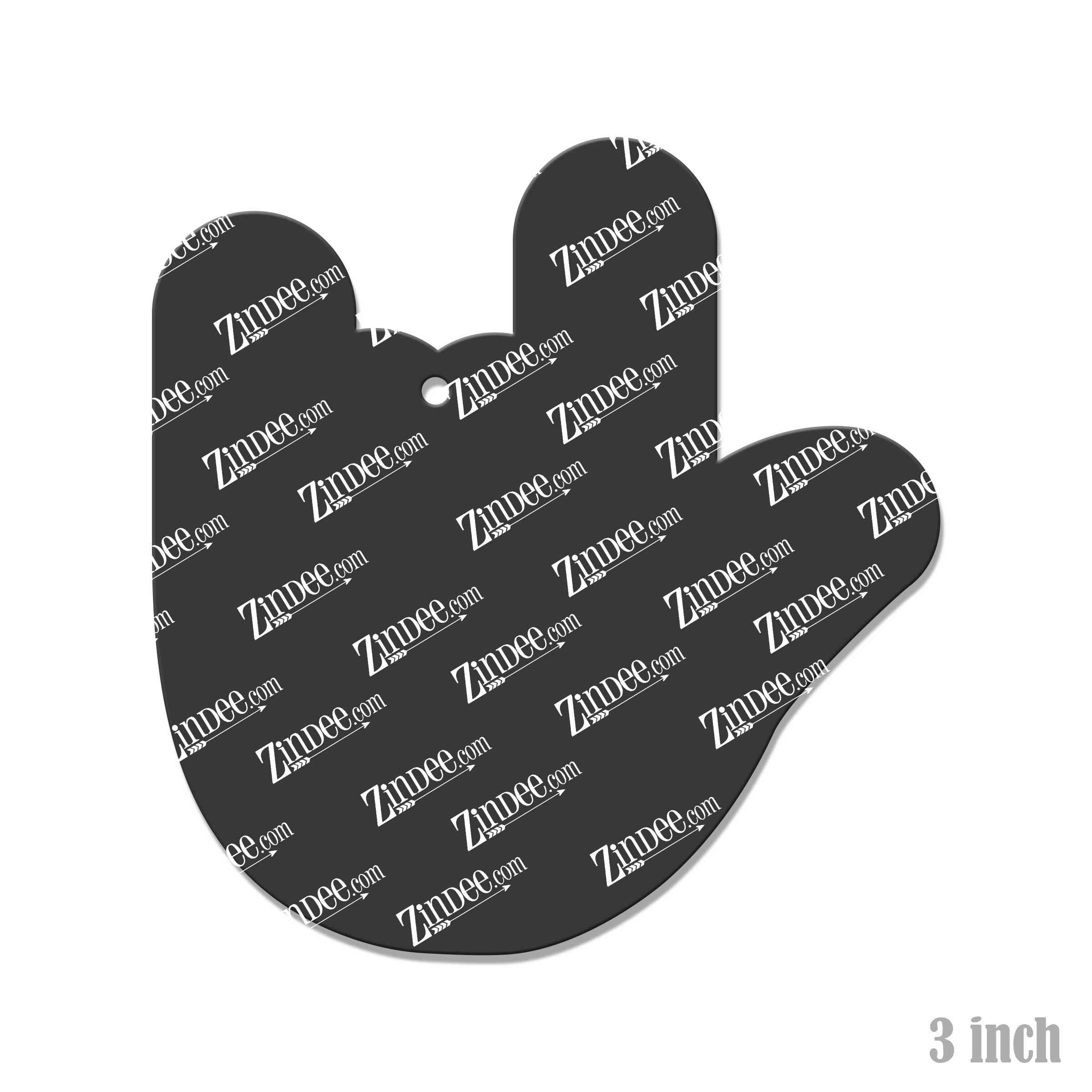 Hand Love Sign Language Acrylic Blank- Sticker- UV DTF (3 inch) - Image 2