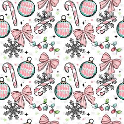 Holly Jolly Ornaments seamless (vinyl)