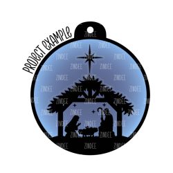 Manger Christmas Ornament Insert (4 inch)