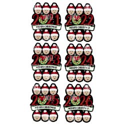 Alternative view of Ornament Family of 6