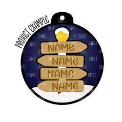 Sign Post (4) Christmas Ornament Insert (4 inch)