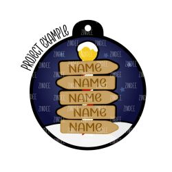 Sign Post (5) Christmas Ornament Insert (4 inch)