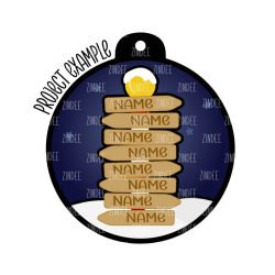 Sign Post (8) Christmas Ornament Insert (4 inch)