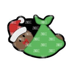 Santa Baby (Dark Skin) – Acrylic Badge Reel Blank (2") No Hole | Optional Sticker or UV DTF