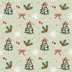 Trees And Red Bows seamless (vinyl)