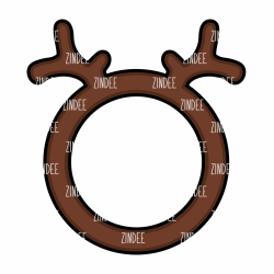 Reindeer Photo Frame Acrylic Blank (3.6 inch)