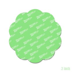 Alternative view of Thick Scallop Circle Acrylic Blank- Sticker- UV DTF (2 inch) NO HOLE