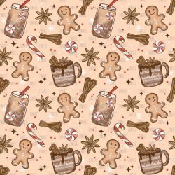 All I Want For Christmas Coffee seamless (vinyl)