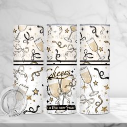 Cheers New Years (Sublimation Wrap) 20 oz Skinny