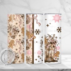 Gingerbread Bow Coffee (Sublimation Wrap) 20 oz Skinny