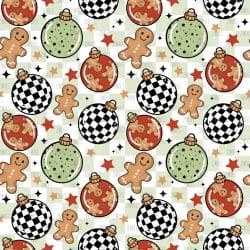 Gingerbread Ornaments BOY seamless (vinyl)