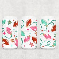 Glitter Lights Stars UV DTF Can Wrap