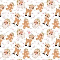 Glitter Santa And Friends Light Skin seamless (vinyl)