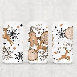 Merry Little Christmas Ornament UV DTF Can Wrap