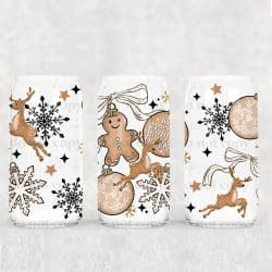 Merry Little Christmas Ornament UV DTF Can Wrap
