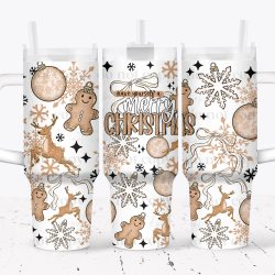 Merry Little Christmas UV DTF Tumbler Wrap 40oz