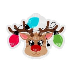 Reindeer Antler Lights – Acrylic Badge Reel Blank (2") No Hole | Optional Sticker or UV DTF