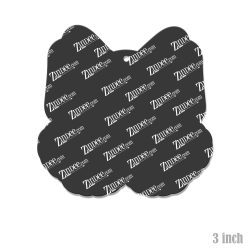 Alternative view of Santa Fluffy Bow Acrylic Blank- Sticker- UV DTF (3 inch)