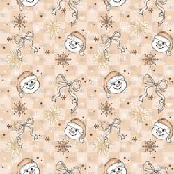 Tan Snowman seamless (vinyl)
