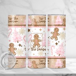 Tis The Season Gingerbread (Sublimation Wrap) 20 oz Skinny