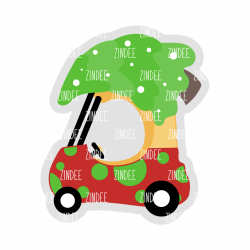 Toy Car Christmas Acrylic Blank- Sticker- UV DTF (2 inch) NO HOLE
