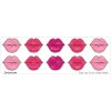 Kissy Lips (sticker sheet) .5" White Gloss