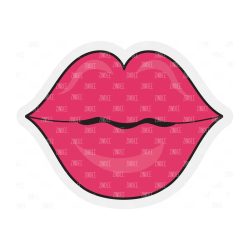 Kissy Lips Acrylic Blank- Sticker- UV DTF (1.5 inch)