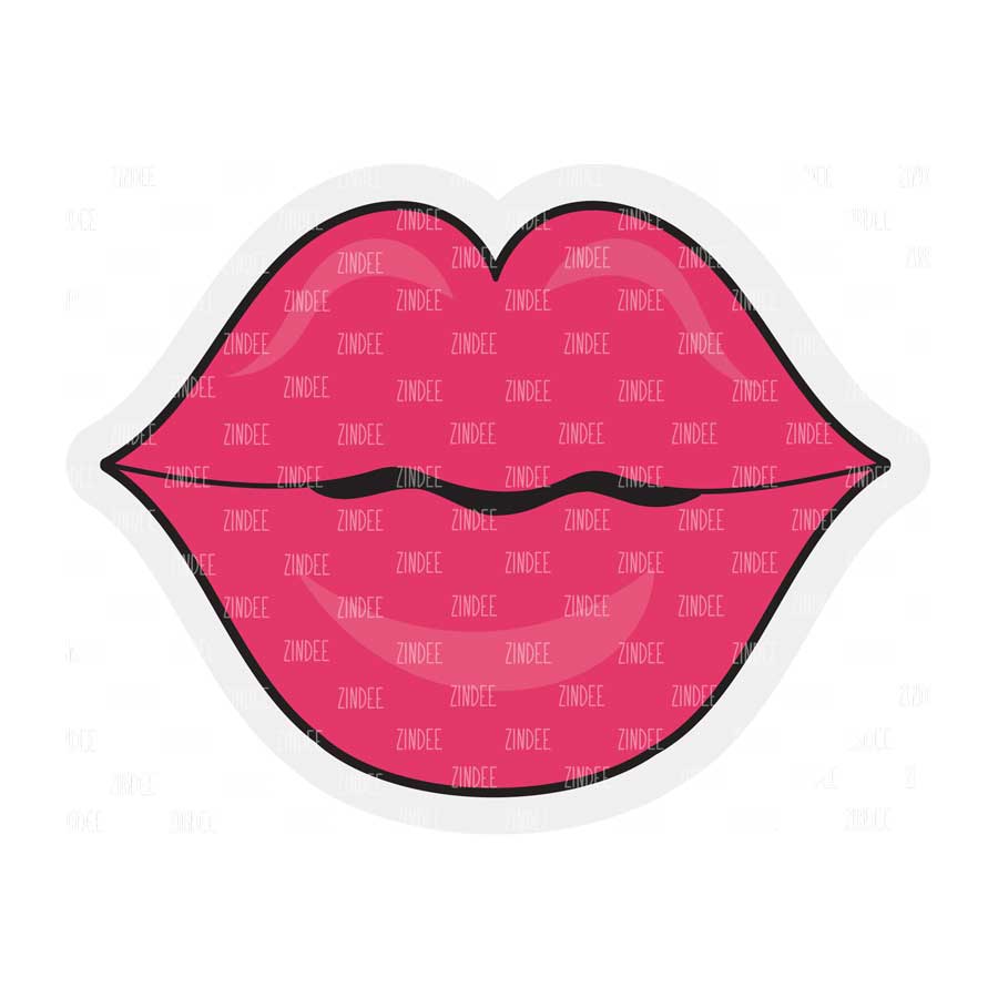 Kissy Lips Acrylic Blank- Sticker- UV DTF (2 inch) NO HOLE