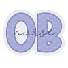 OB Nurse Script Acrylic Blank- Sticker- UV DTF (2 inch) NO HOLE