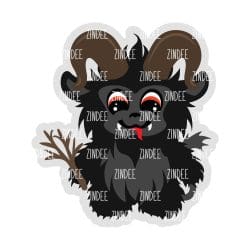 Krampus – Acrylic Badge Reel Blank (2") No Hole | Optional Sticker or UV DTF