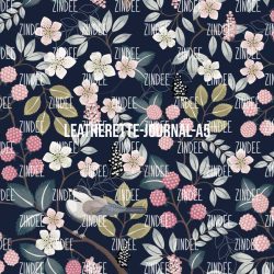 Berry Bird Floral- Journal Size- A5 (Faux Leather)