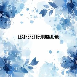 Blue Floral Watercolor- Journal Size- A5 (Faux Leather)