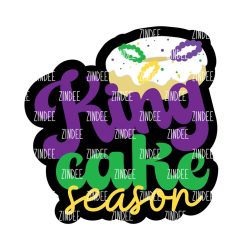 King Cake Season Acrylic Blank- Sticker- UV DTF (2 inch) NO HOLE