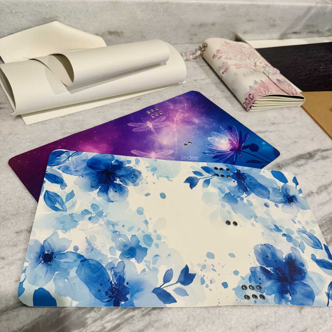 Tiny Flowers - Journal Size- A5 (Faux Leather) - Image 3