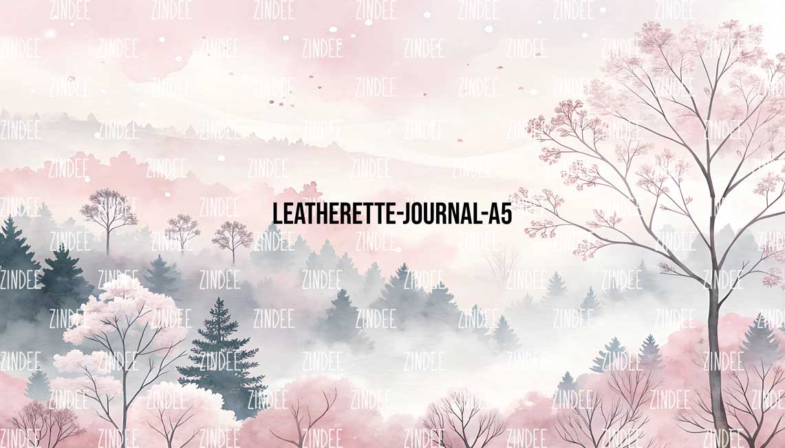 Pink Forest- Journal Size- A5 (Faux Leather)