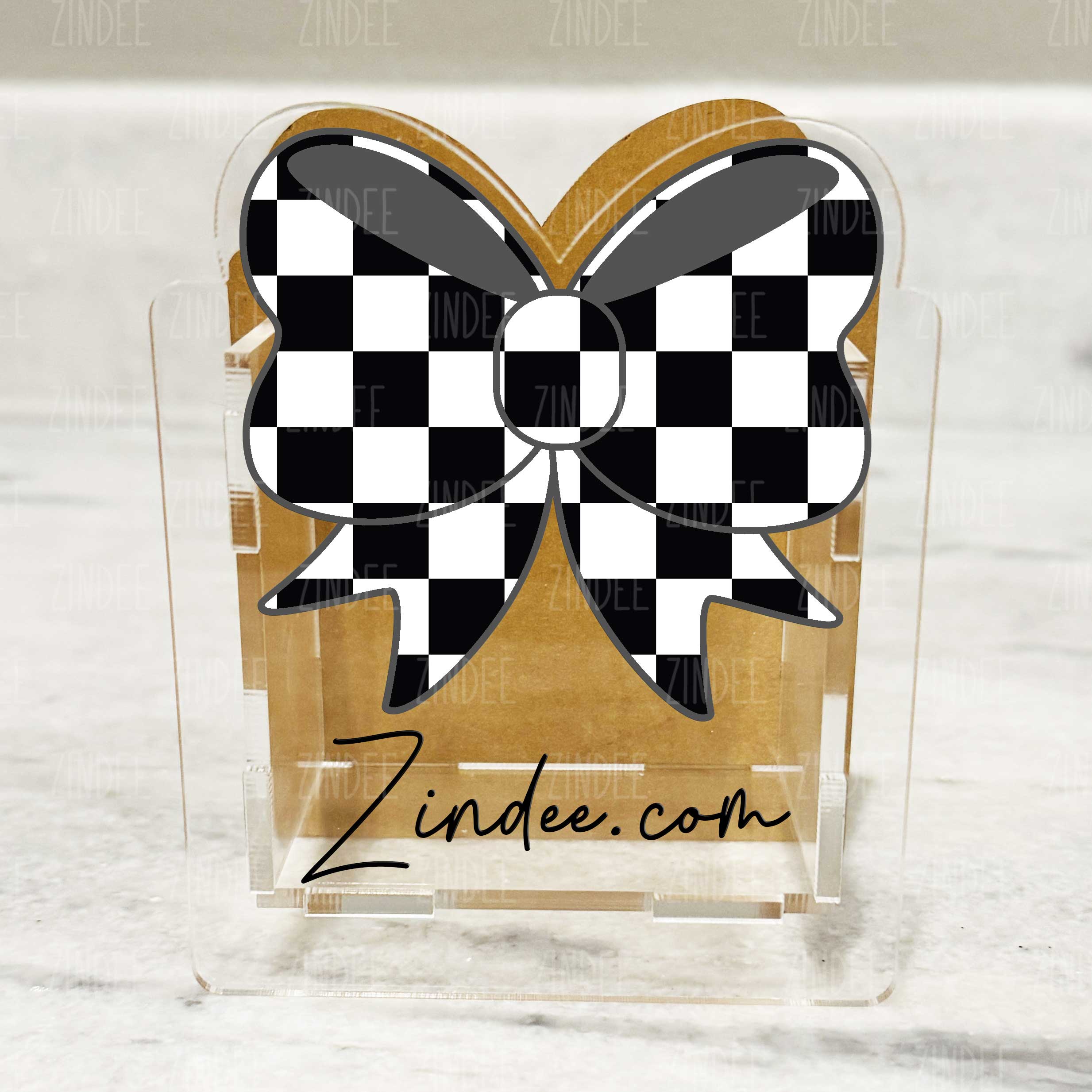 Simple Bow Pen Box - Acrylic Blank - Image 2