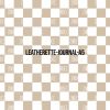 Checker Tan White- Journal Size- A5 (Faux Leather)