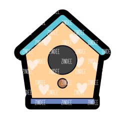 Bird House Acrylic Blank- Sticker- UV DTF (2 inch) NO HOLE