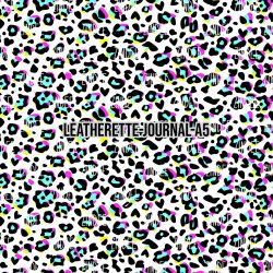 Brightly Colored Leopard - Journal Size- A5 (Faux Leather)