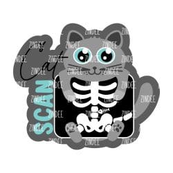 Cat Scan – Acrylic Badge Reel Blank (2") No Hole | Optional Sticker or UV DTF