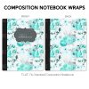 Composition Notebook Wrap- Floral Turquoise