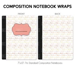 Composition Notebook Wrap- Pretty Pink Fucks