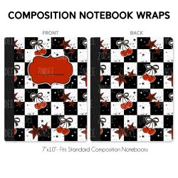 Composition Notebook Wrap- Cheetah Cherries