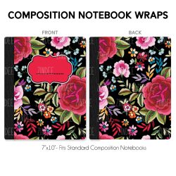Composition Notebook Wrap- Floral Z19